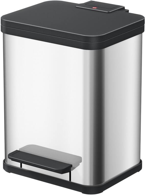 Hailo Papierkorb Duo Plus M Silber, schwarz