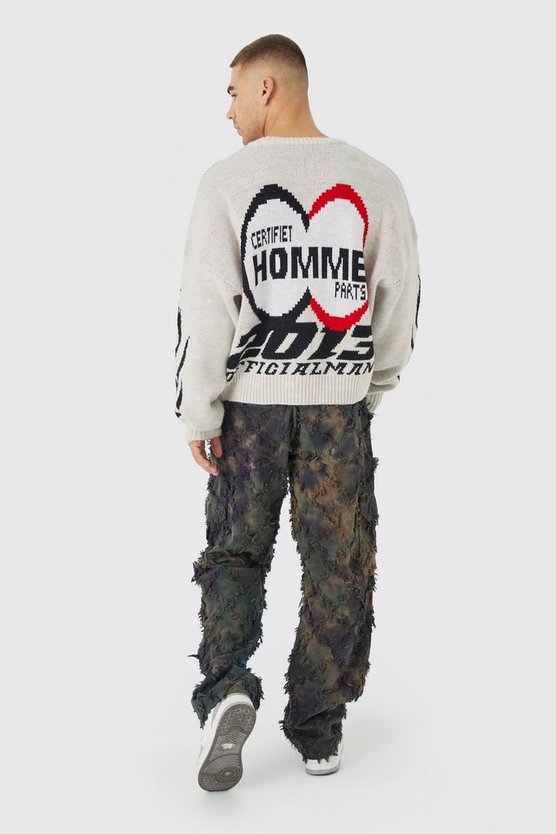 Kastiger Moto-Pullover