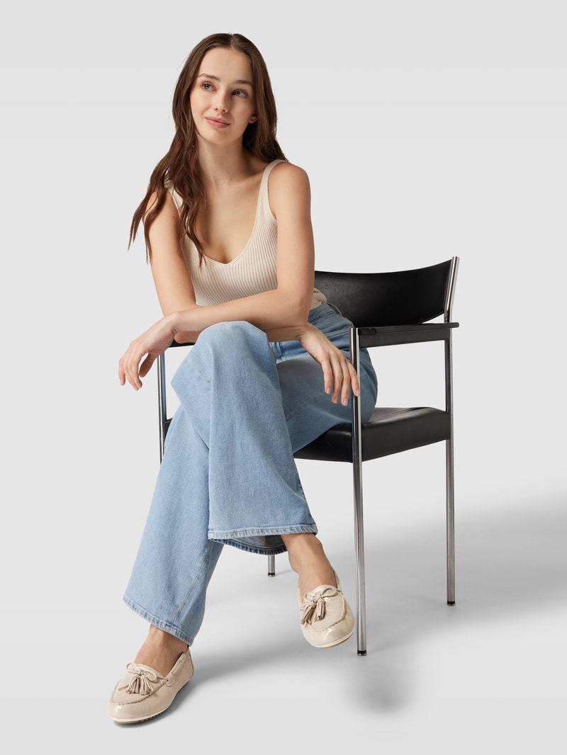 Tassel-Loafer mit Quasten in silber