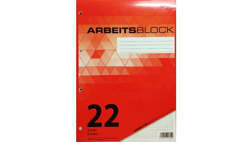 PAPERZONE Arbeitsblock A4 Lineatur 22 50 Blatt
