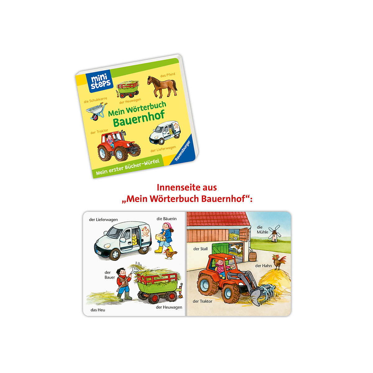 ministeps® Mein erster Bücher-Würfel: Meine ersten Wörter (Bücher-Set)
