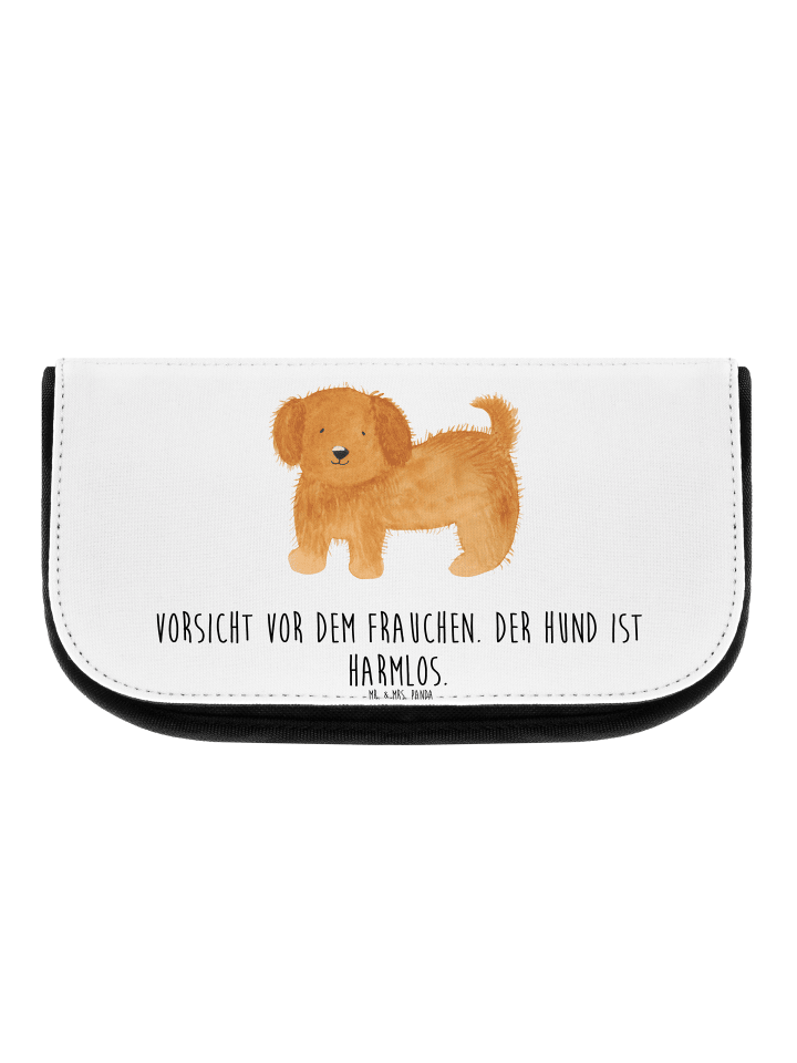 Mr. & Mrs. Panda Kosmetiktasche Hund Flauschig mit Spruch in Weiß günstig kaufen onesize