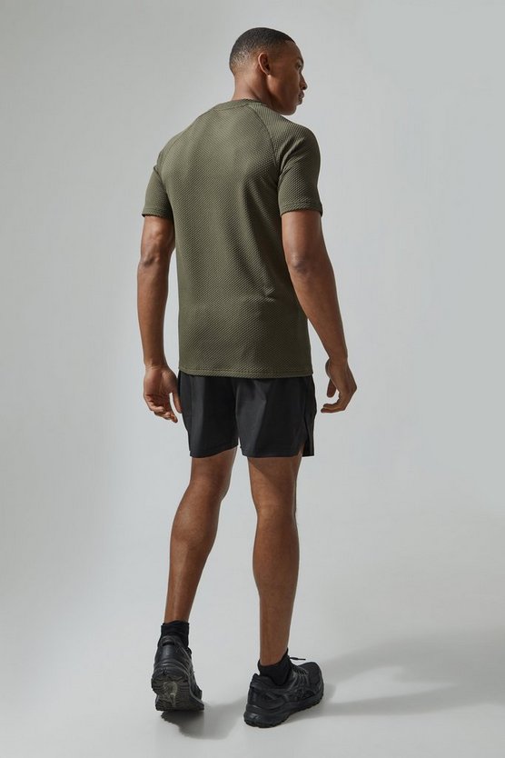 Strukturiertes Man Active Muscle-Fit T-Shirt
