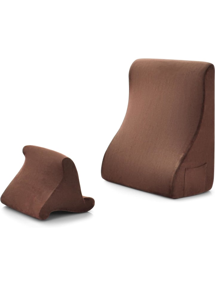 COSTWAY Keilkissen 2 tlg. abnehmbar in Braun günstig kaufen 54 cm