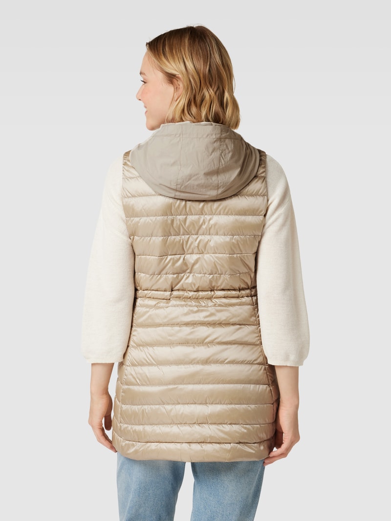 Daunenweste mit Kapuze Modell 'VIOLA' in beige