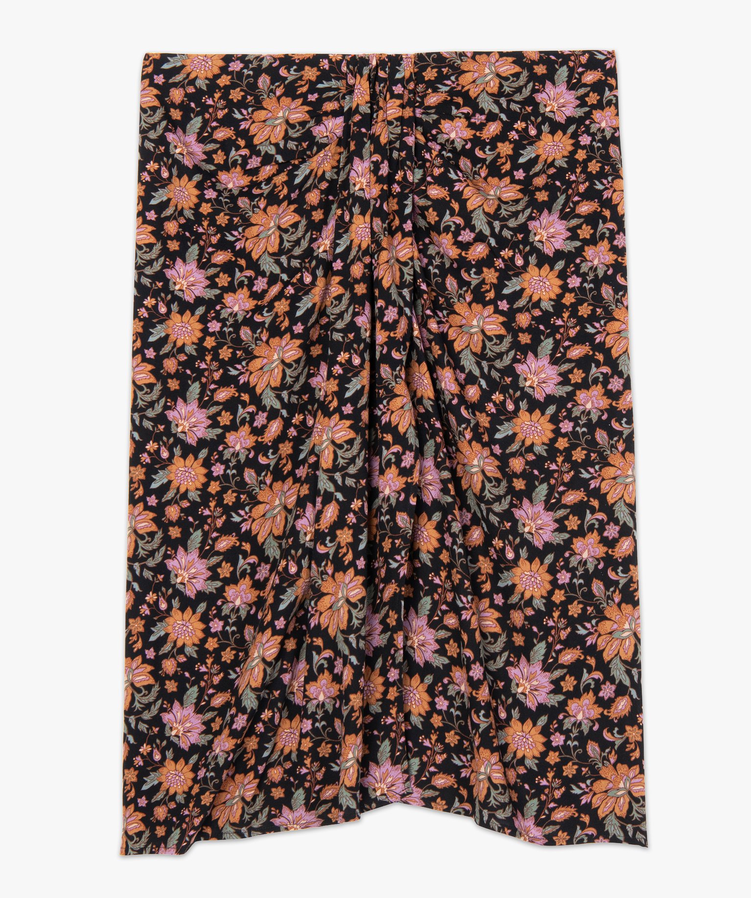 Jupe femme grande taille à motifs fleuris fendue sur l’avant | GEMO