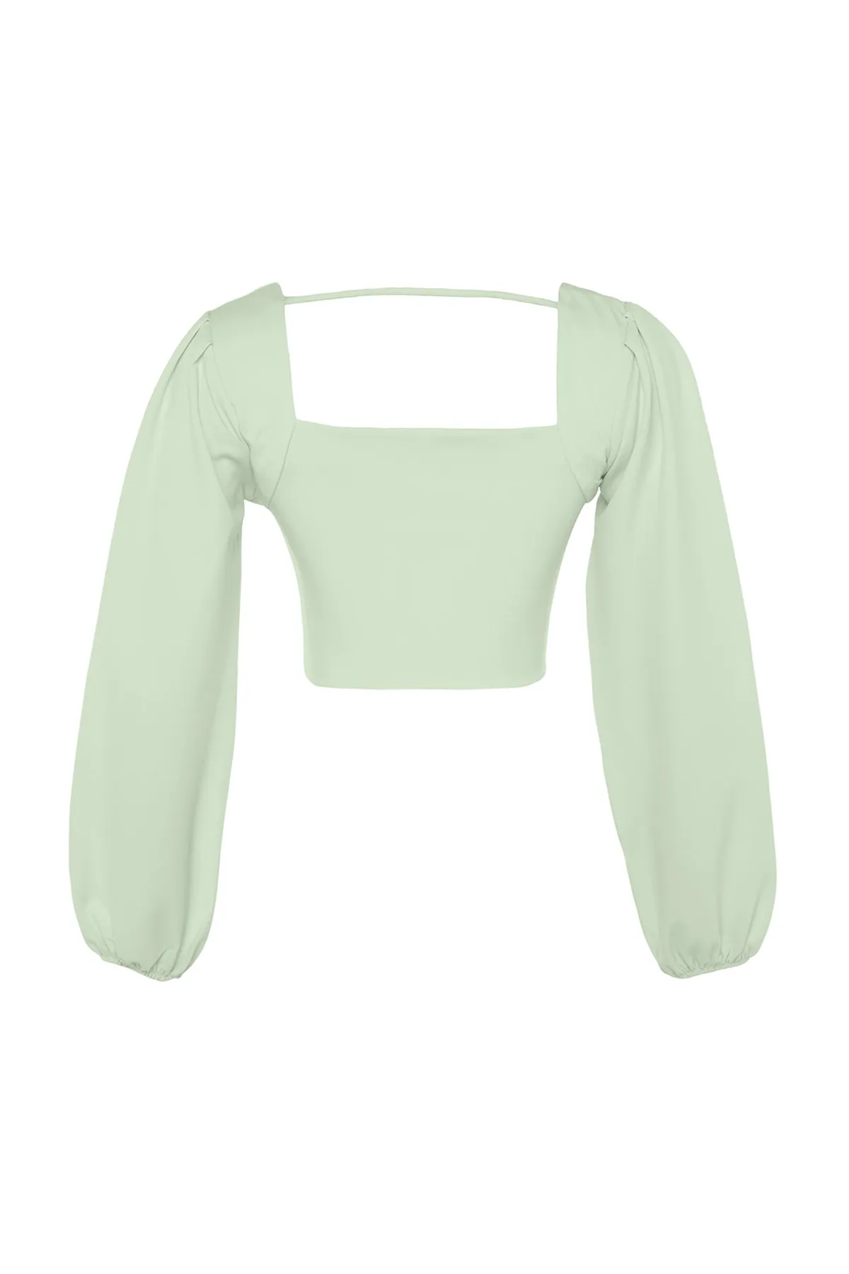 Trendyol Collection  Khakifarbene Crop-Webbluse TWOSS21BZ0236