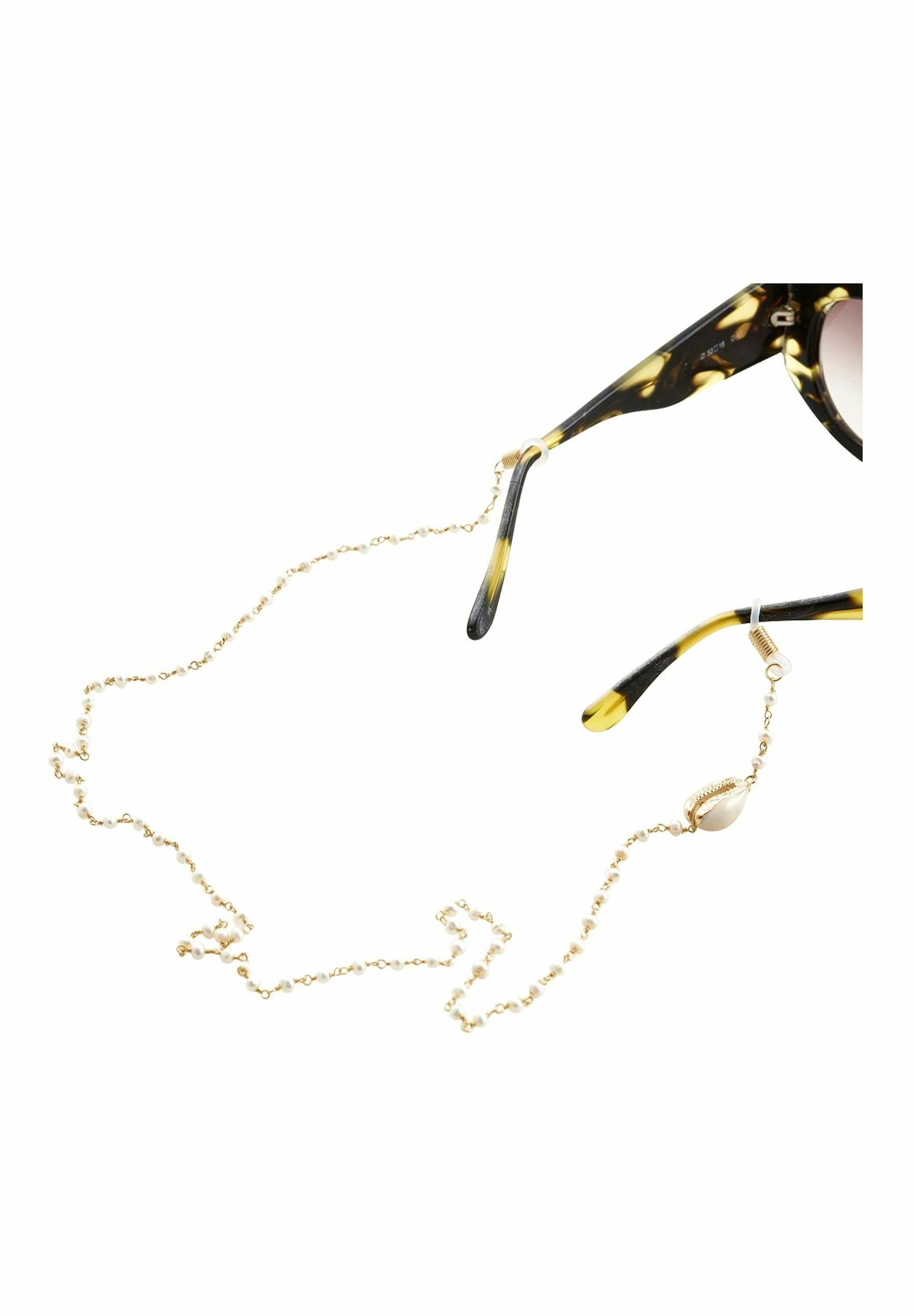 Gemshine Brillenkette Brillenkette Zuchtperlen und Kauri Muschel