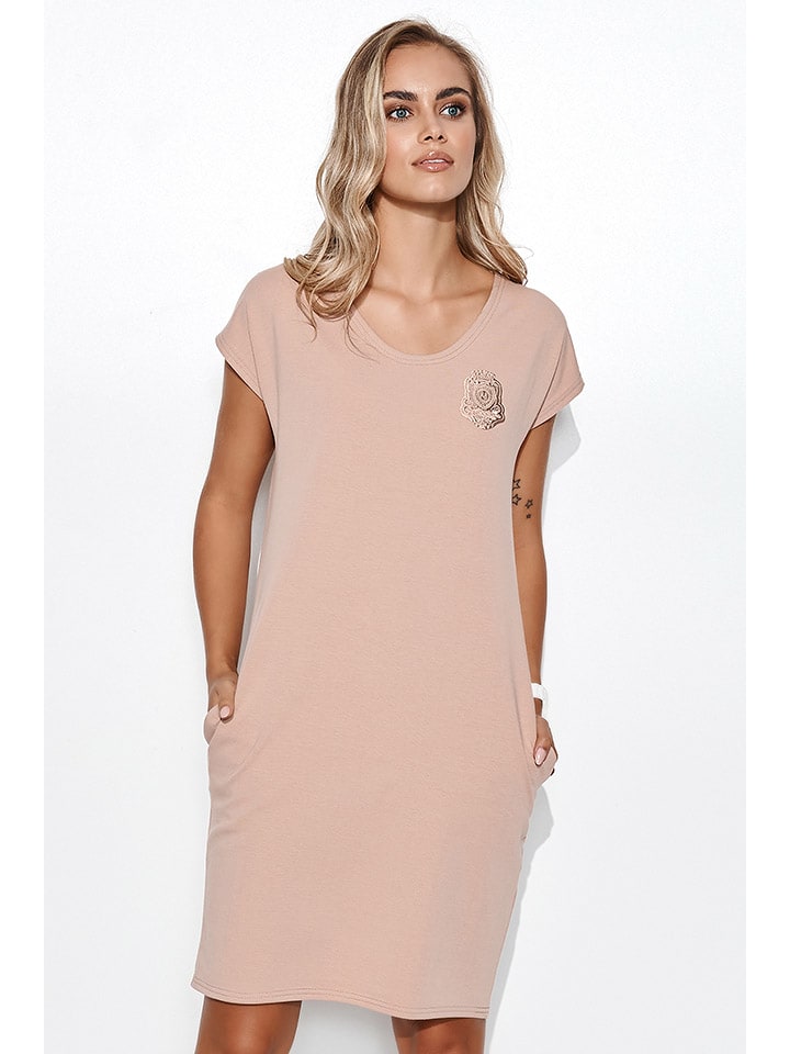Makadamia Kleid in Dunkelbeige günstig kaufen