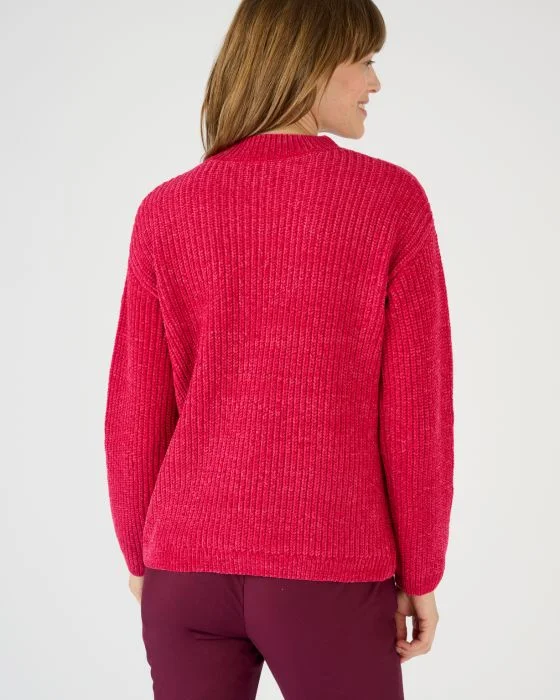 Pull maille chenille torsadé