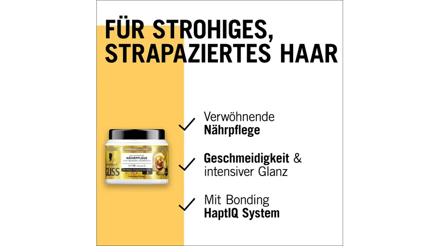 GLISS Oil Nutritive Nährpflege 4-in-1-Bonding-Haarmaske 400 ml