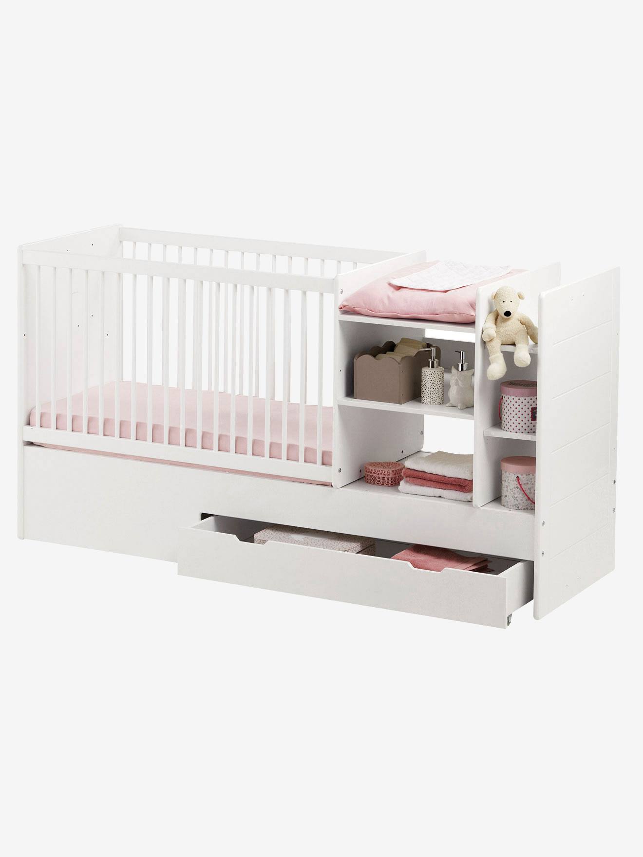 Vertbaudet 4-in-1-Kombibett EVOLUNID vom Babybett zum Juniorbett - weiß