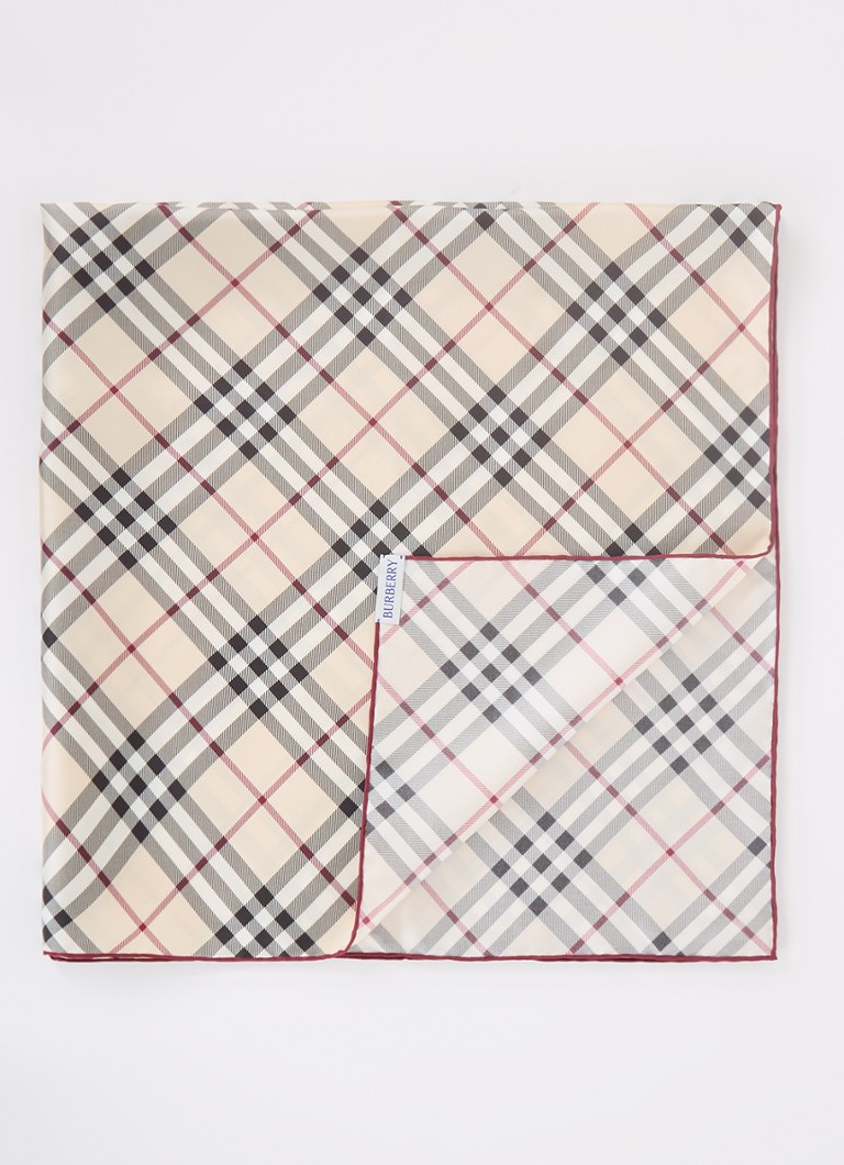 Burberry Silk scarf with check pattern 90 x 90 cm