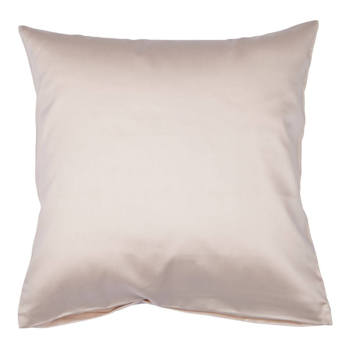 Janine Colors Mako-Satin Kissenbezug Sand 40 x 40 cm