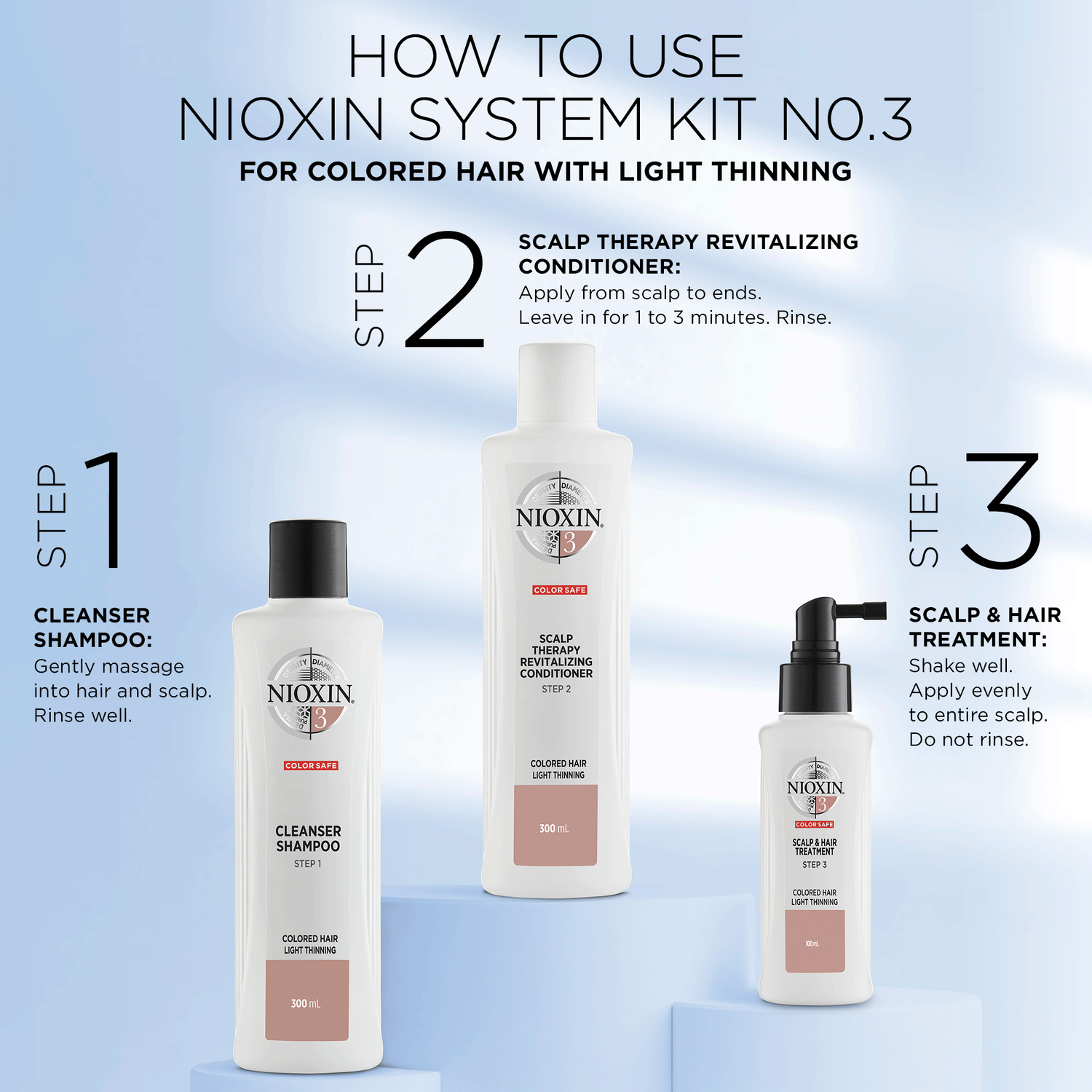 Nioxin Nioxin System 3 Soin Chute Légère - Cheveux Colorés et Fins 100 ml