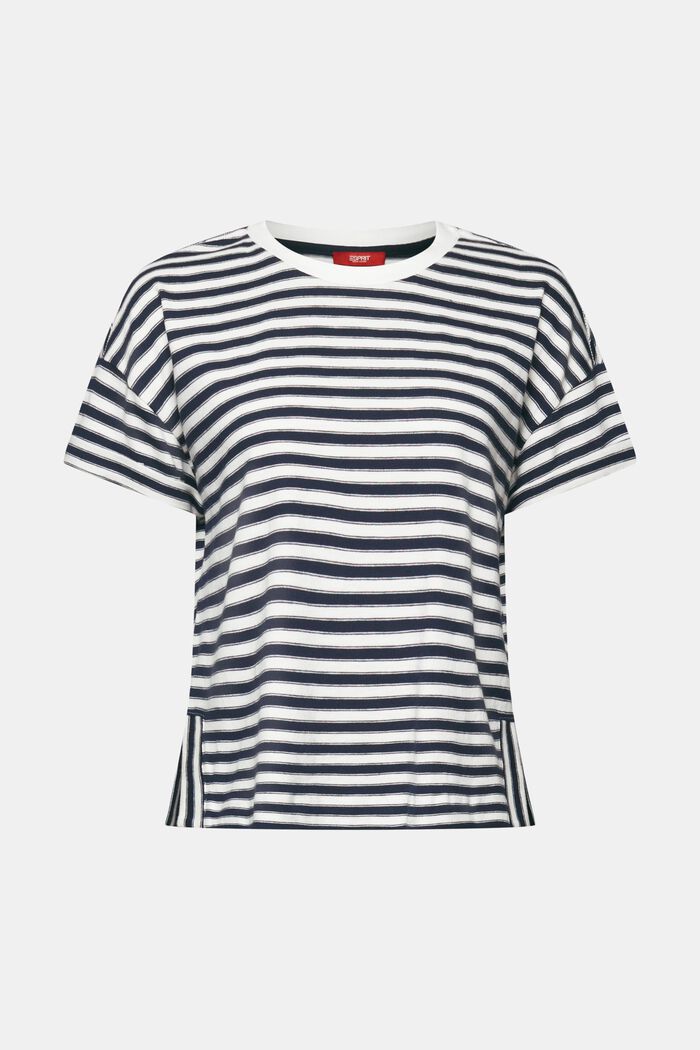 Gestreiftes T-Shirt, 100 % Baumwolle