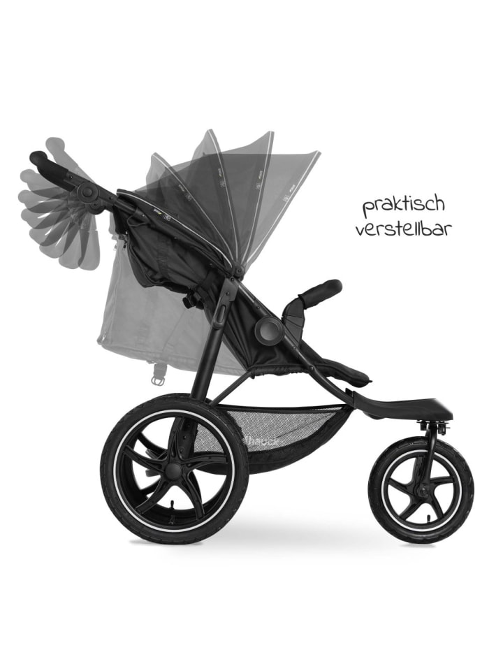Hauck Buggy & Jogger Runner 2 (mit großen Luftreifen) - Black in schwarz günstig kaufen onesize