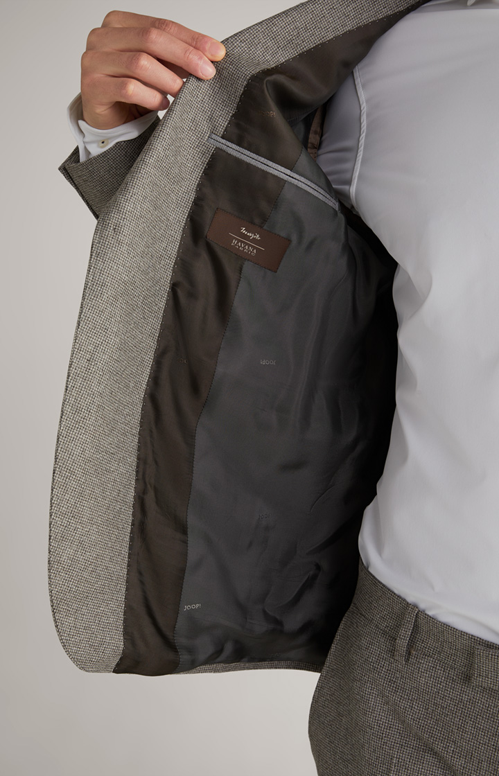 Flanell-Anzug Haspar-Bloom in Beige gemustert