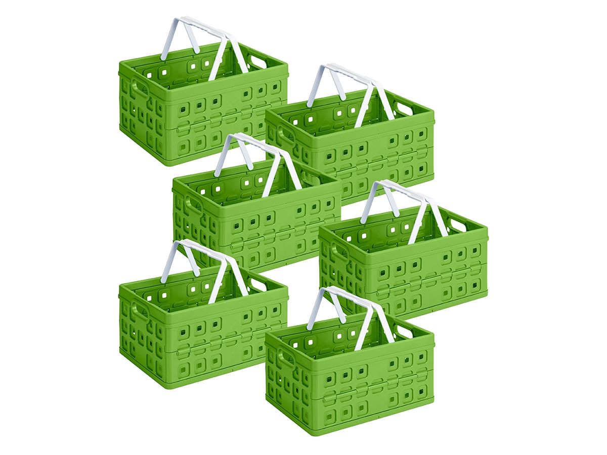 Sunware Square 32 Liter Set von 6 Klappboxen mit Griff