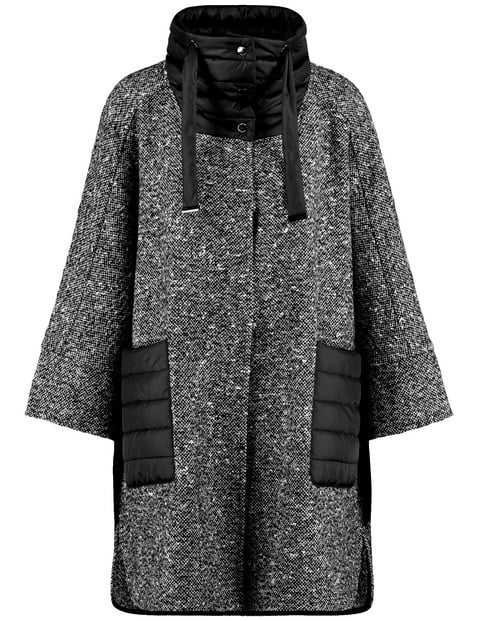 Kurzmantel mit Material-Patch