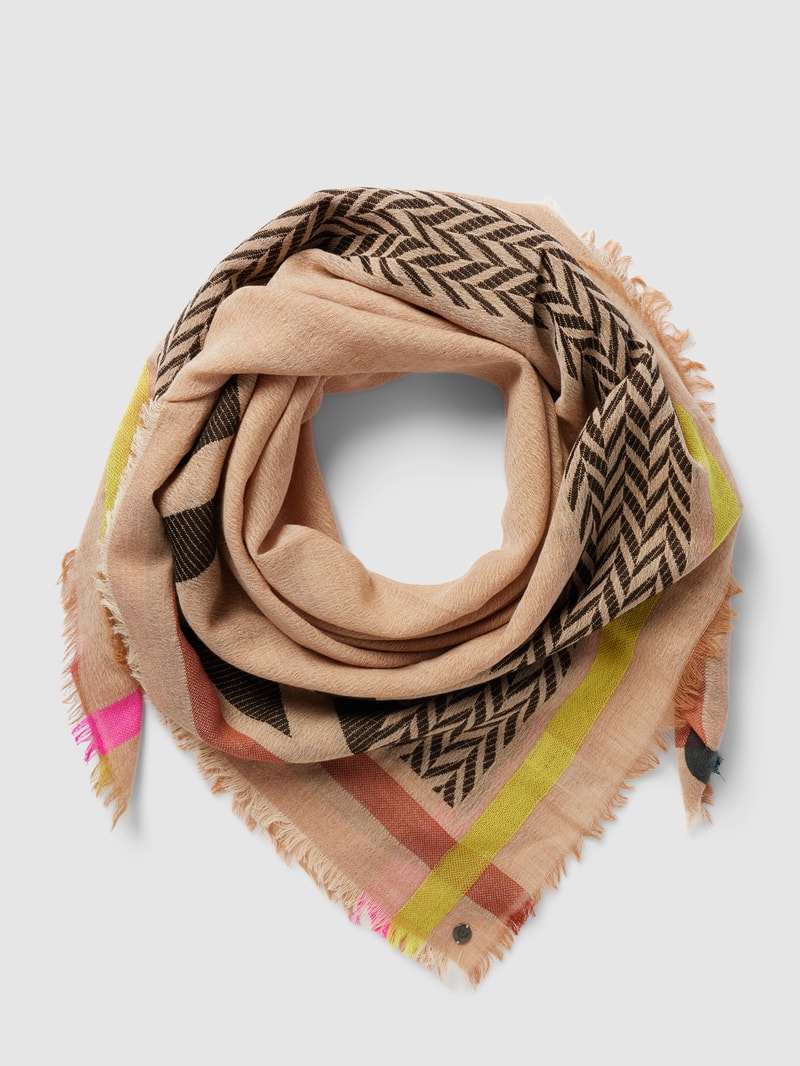 Schal mit Allover-Muster in camel