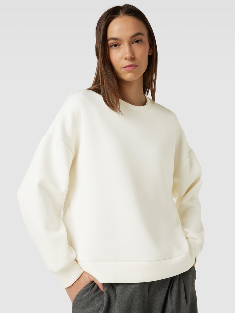 Oversized Sweatshirt mit überschnittenen Schultern in offwhite