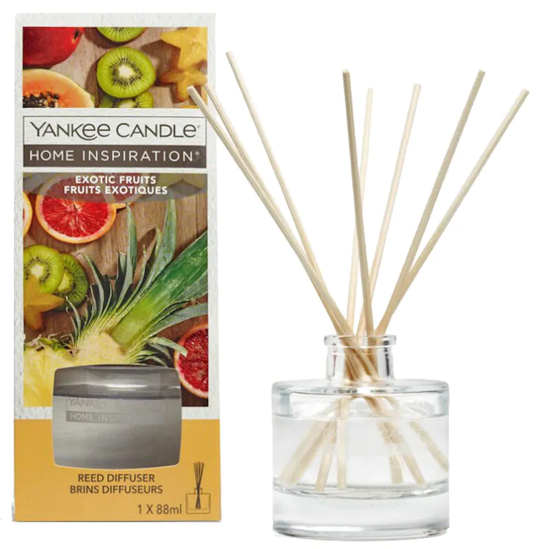 „Yankee Candle“ kvapiosios žvakės „Home Inspiration“ su egzotiniais vaisiais ir kvapiosiomis lazdelėmis