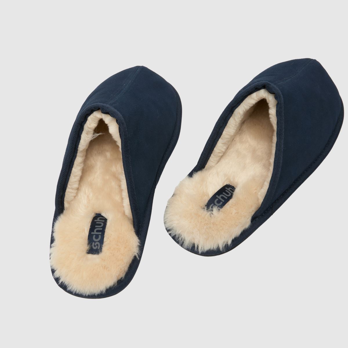 Schuh Simon Mule-tofflor i marinblått