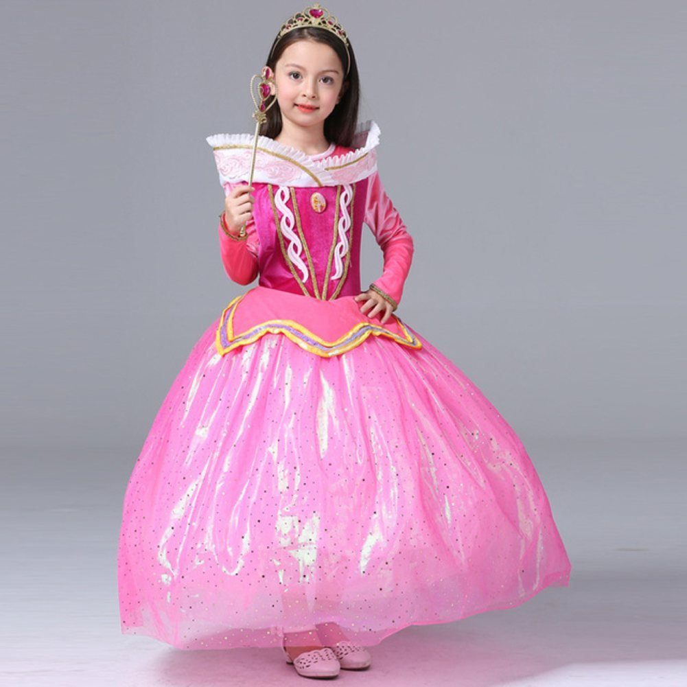 Katara Prinzessin-Kostüm Märchenkleid Kinderkostüm Dornröschen für Mädchen, Dornröschen, Kostüm, Faschingskostüm, Karnevalskostüm
