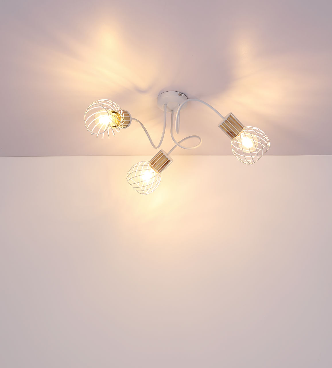 Globo Lighting - LUISE - Deckenleuchte Metall weiß, 3x E27