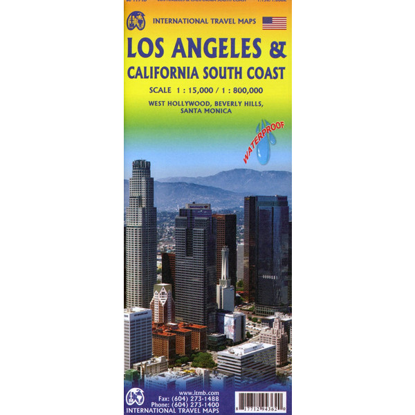 Stadtplan Los Angeles 1:15 000 / California South Coast 1 : 800 000 - Stadtplan