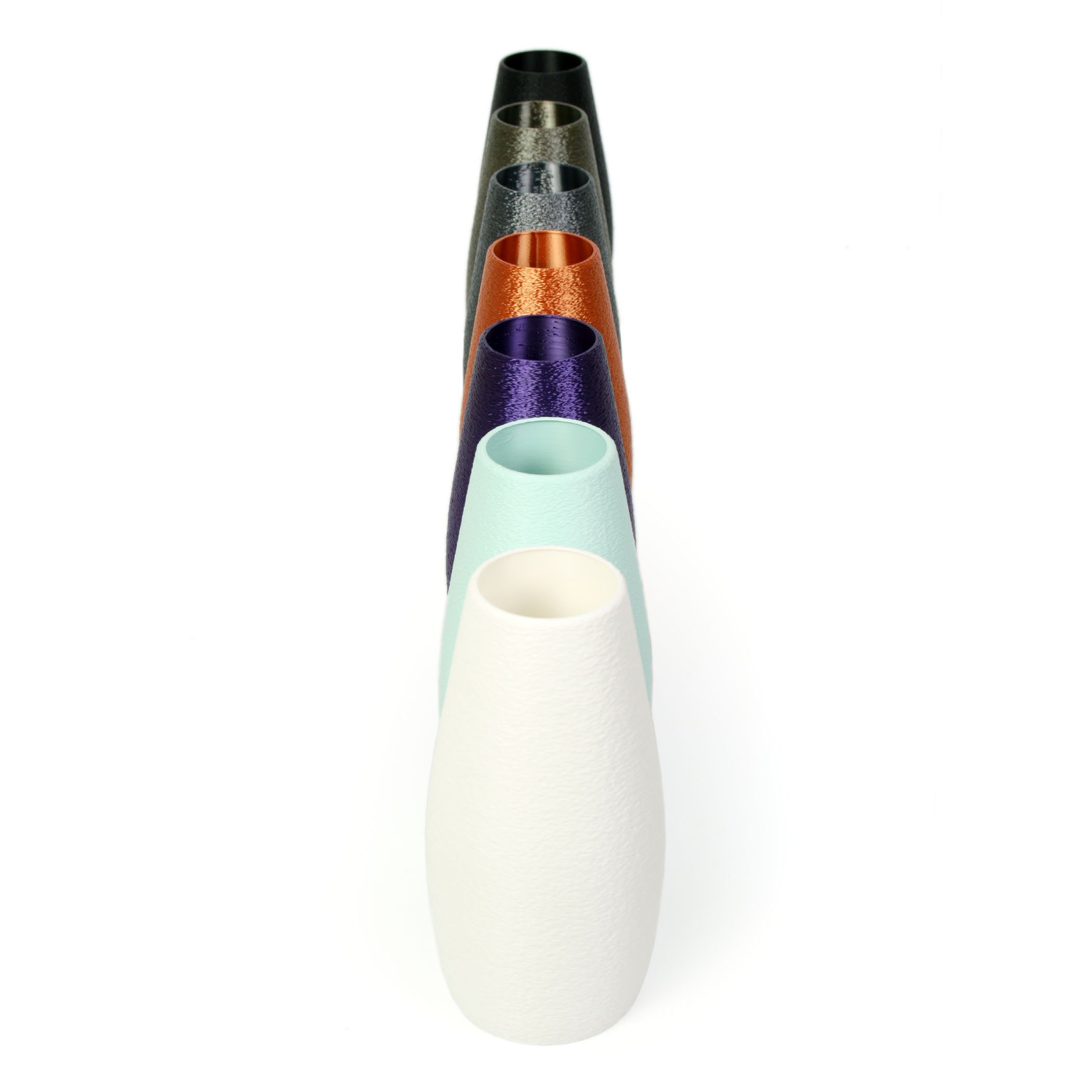 Kreative Feder Dekovase Designer Vase – Dekorative Blumenvase aus Bio-Kunststoff, aus nachwachsenden Rohstoffen; wasserdicht & bruchsicher