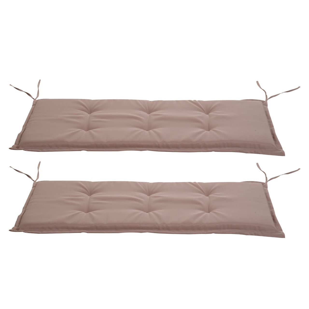 Outsunny Bankauflage 2er Set Bankkissen Sitzkissen Polster Polyester Beige