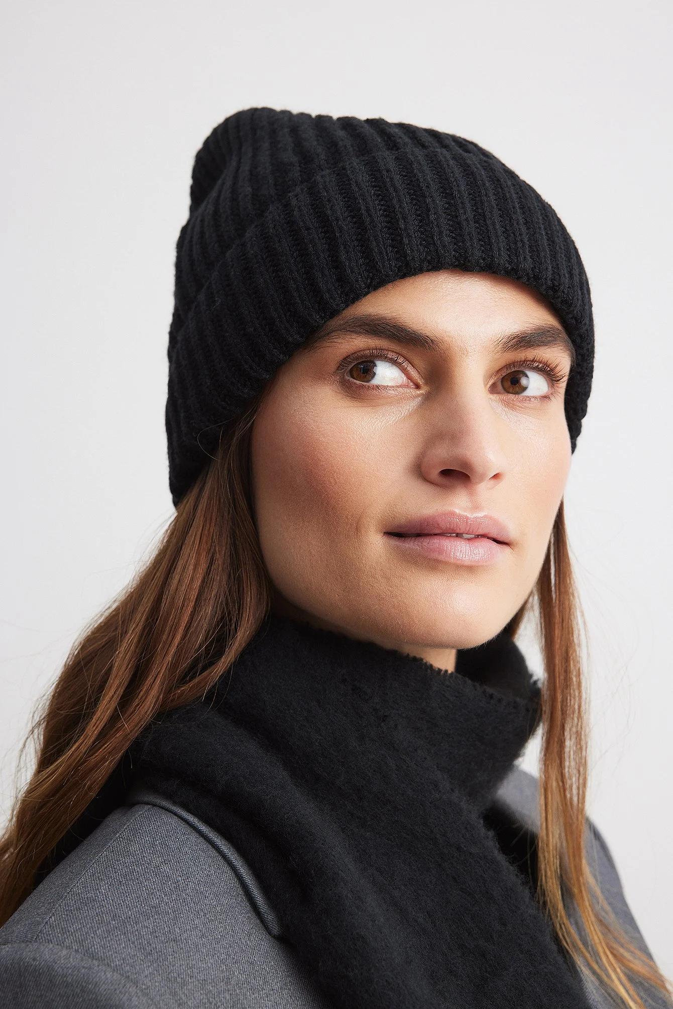 Recycelte schlichte Strickmütze
