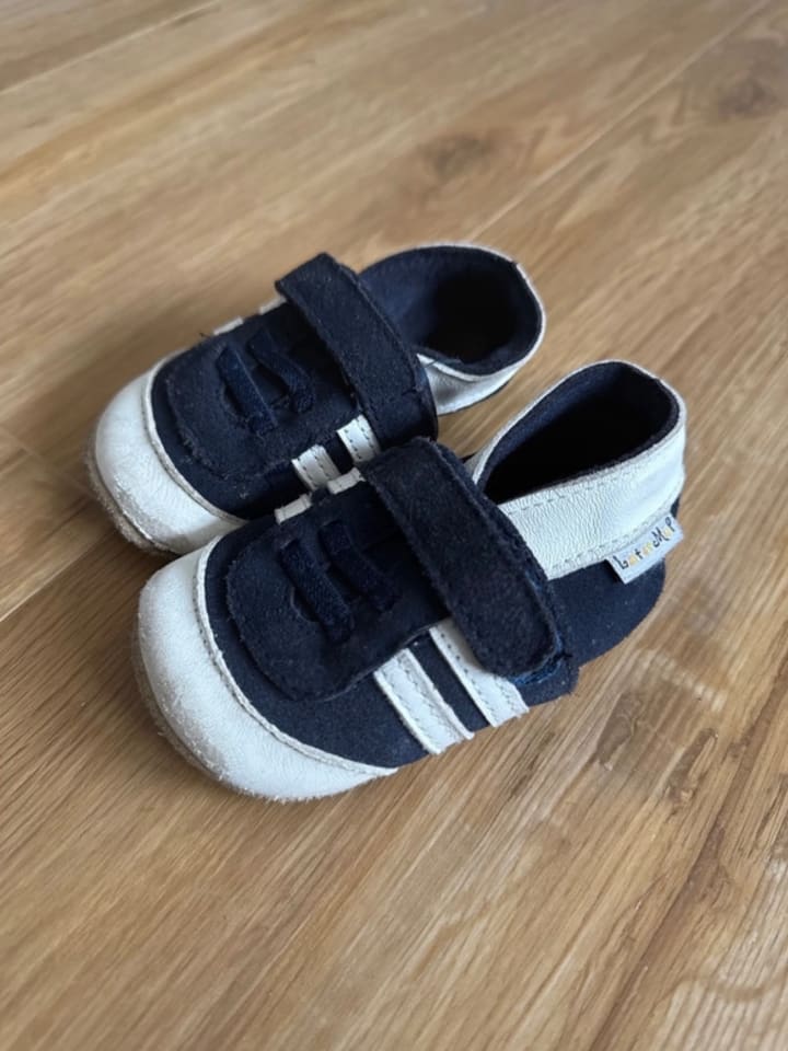 Lait et Miel Leder-Krabbelschuhe in Dunkelblau günstig kaufen 19/20