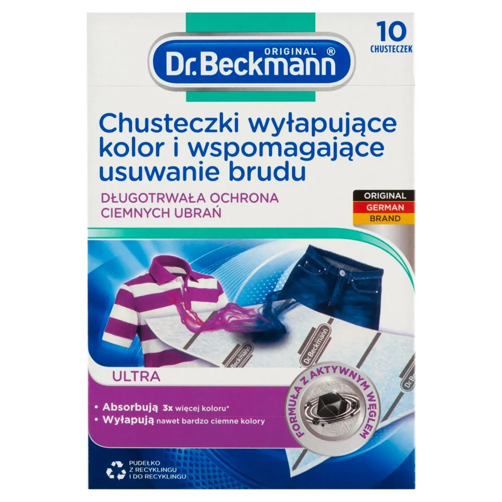 Dr. Beckmann spalvą gaudančios servetėlės tamsioms dėmėms