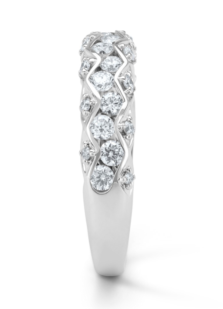Anello Diamond Point in oro bianco, diamante da 0,73 ct, Majestic