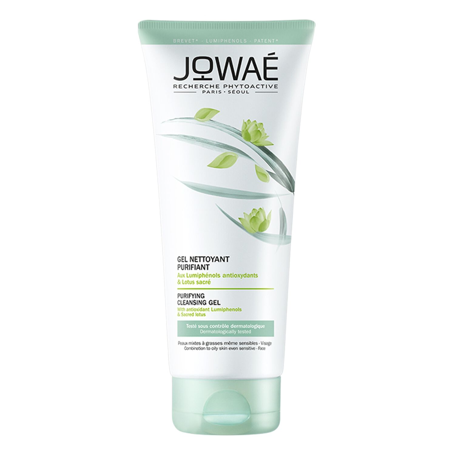 jowaé Gel Nettoyant Purifiant Lumiphénols Antioxydants & Lotus Sacré 200 ml