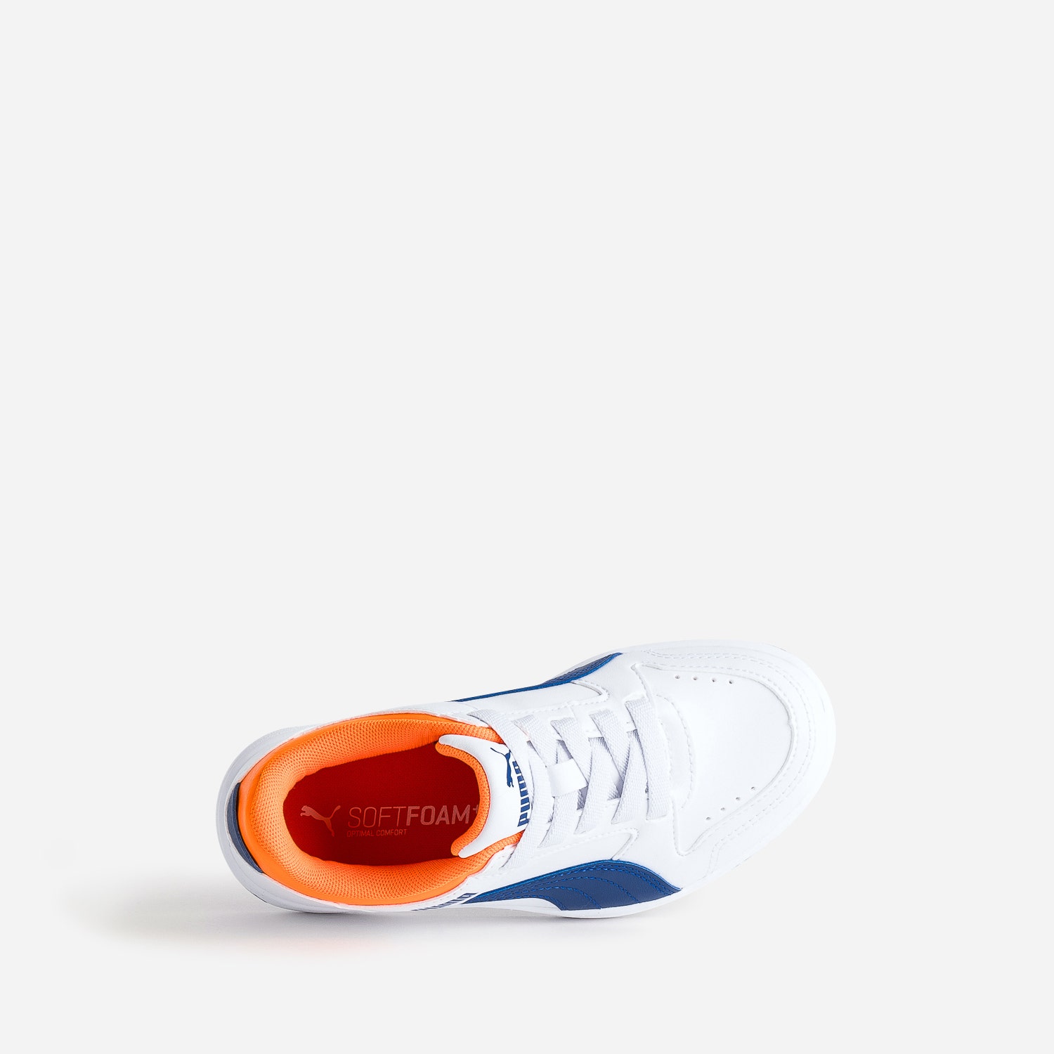 Tennis PUMA blanche, bleue, orange