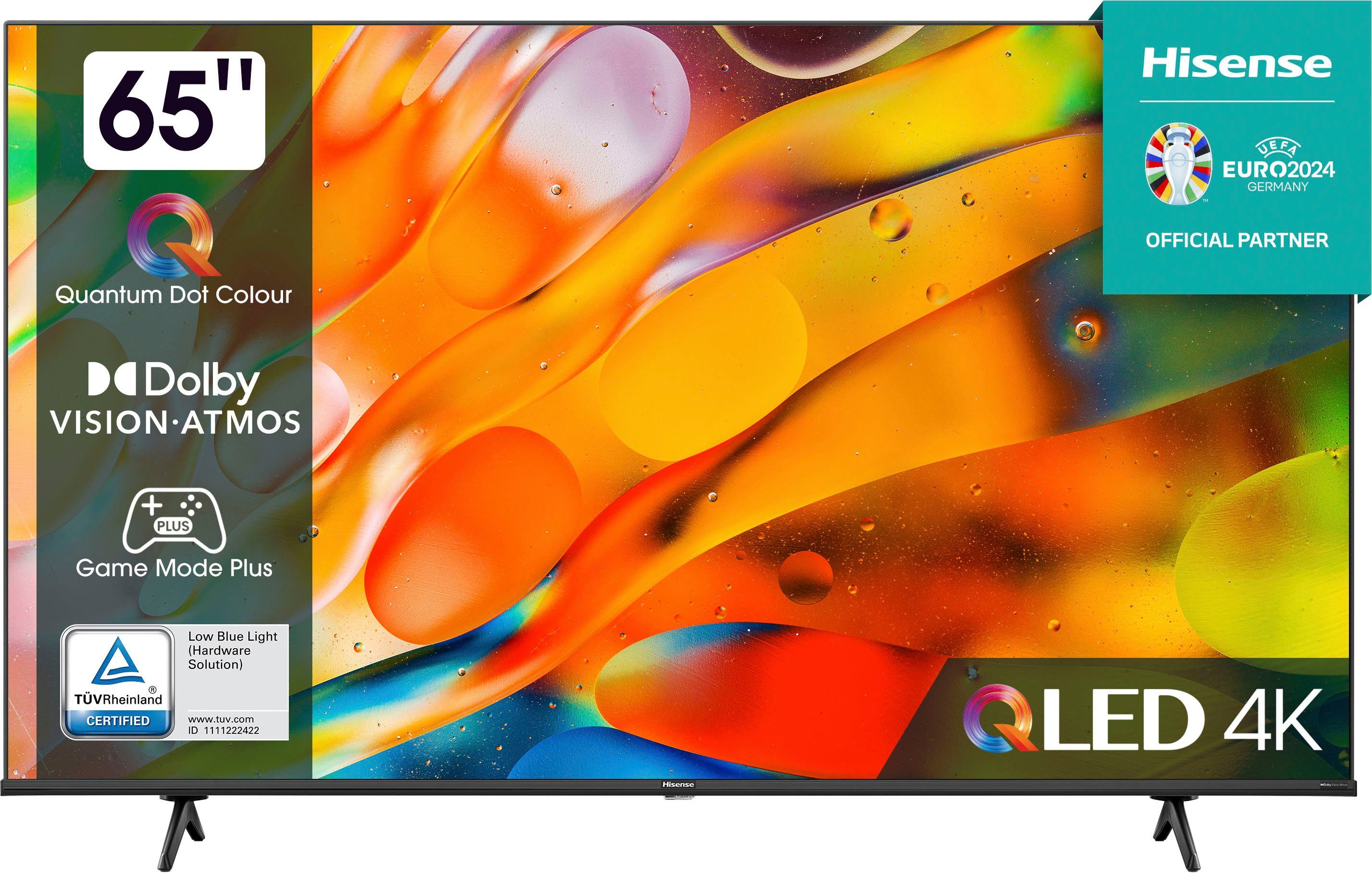 Hisense 65E77KQ QLED-Fernseher (164 cm/65 Zoll, 4K Ultra HD, Smart-TV)
