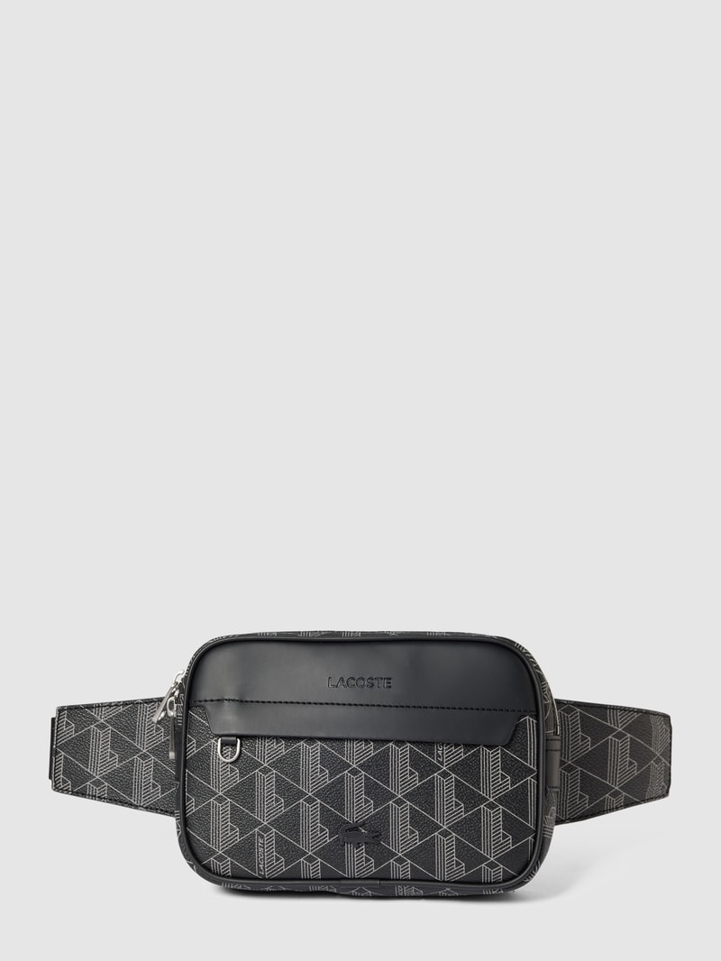 Bauchtasche mit Allover-Logo-Details in schwarz