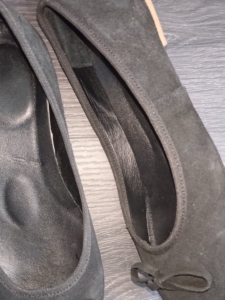 Lizza Shoes Leder-Ballerinas in Schwarz günstig kaufen 38