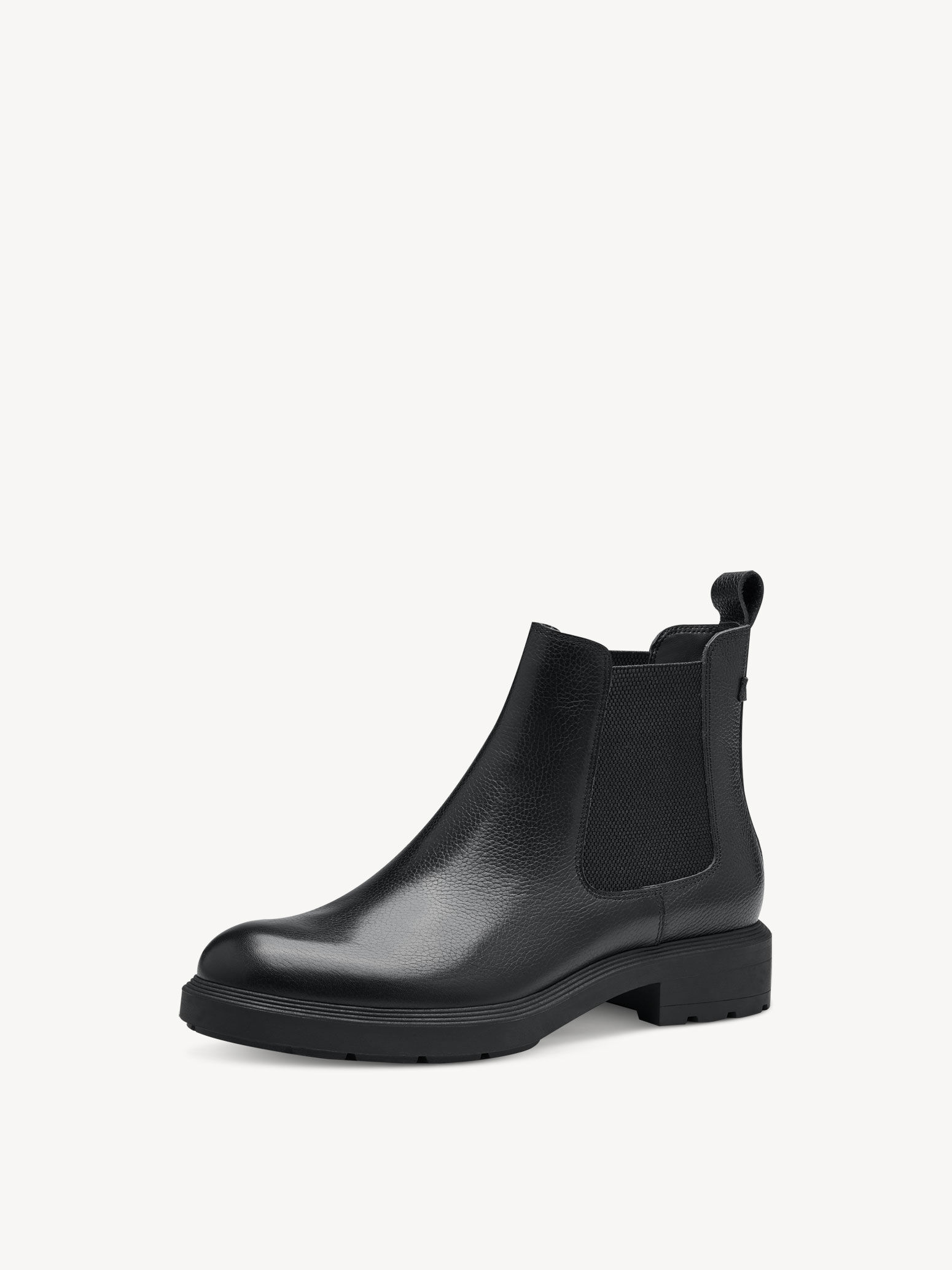 Bottine Chelsea en cuir - noir