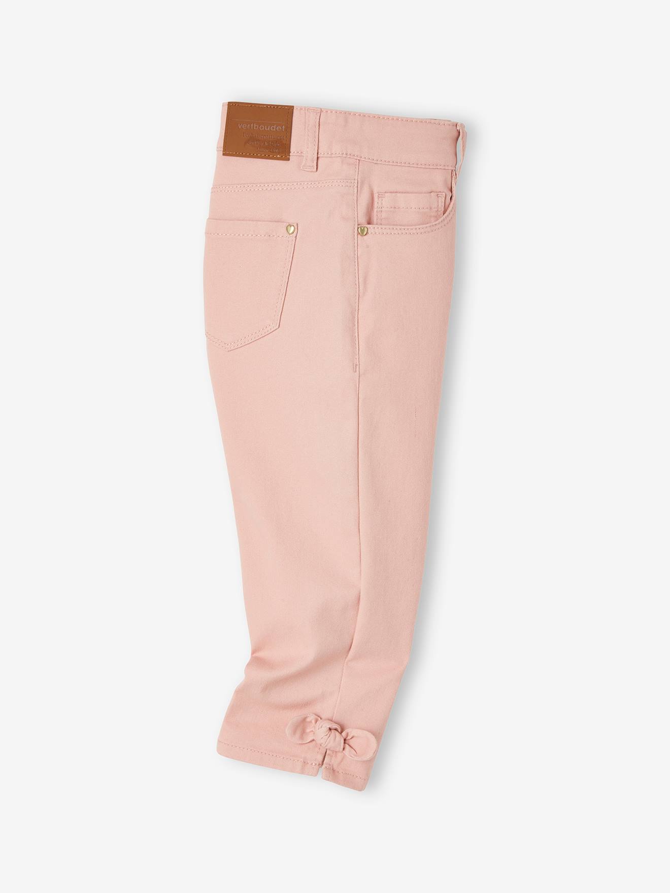 Pantacourt à noeuds fille rose