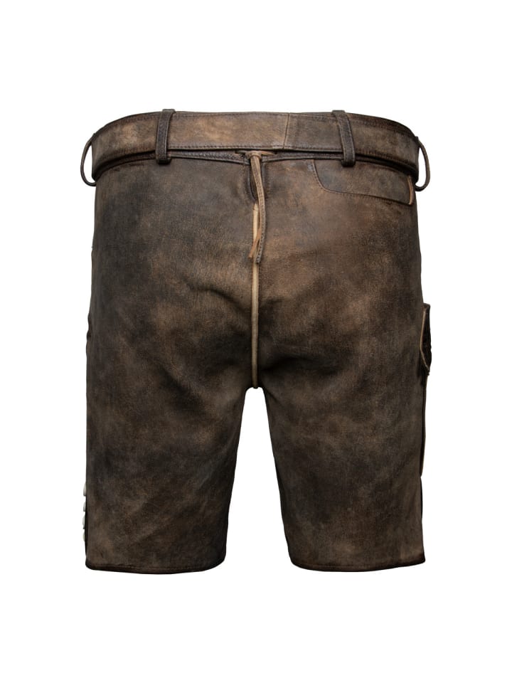 Spieth & Wensky Lederhose Excalibur in dunkelbraun günstig kaufen
