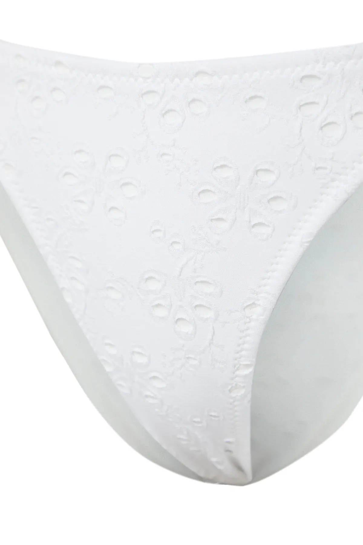 Trendyol Collection  Weißer Triangel-Bikini aus hochwertigem Stoff - TBESS24BT00082