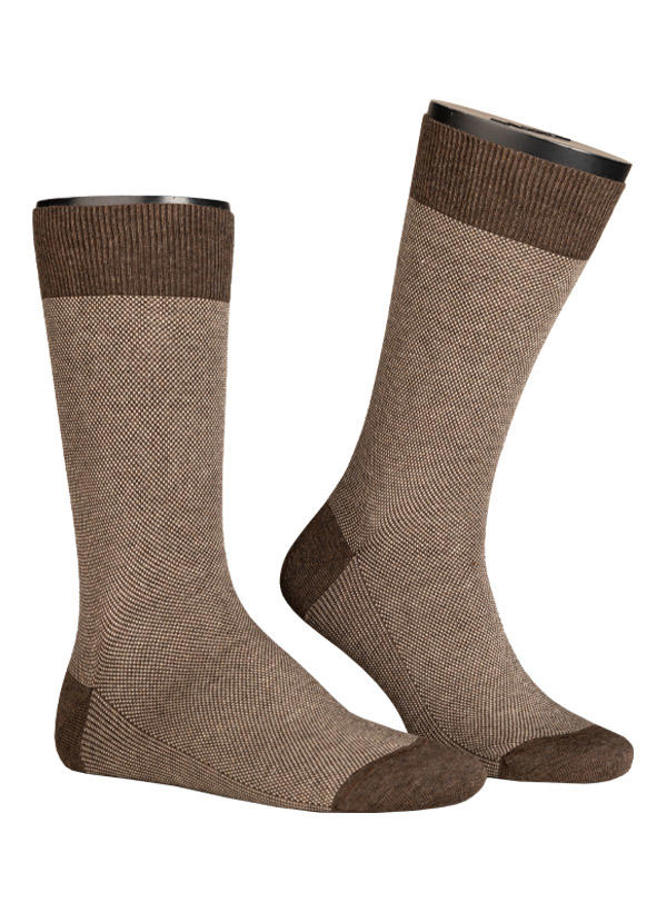BOGGI MILANO, Socken, Baumwolle, braun meliert