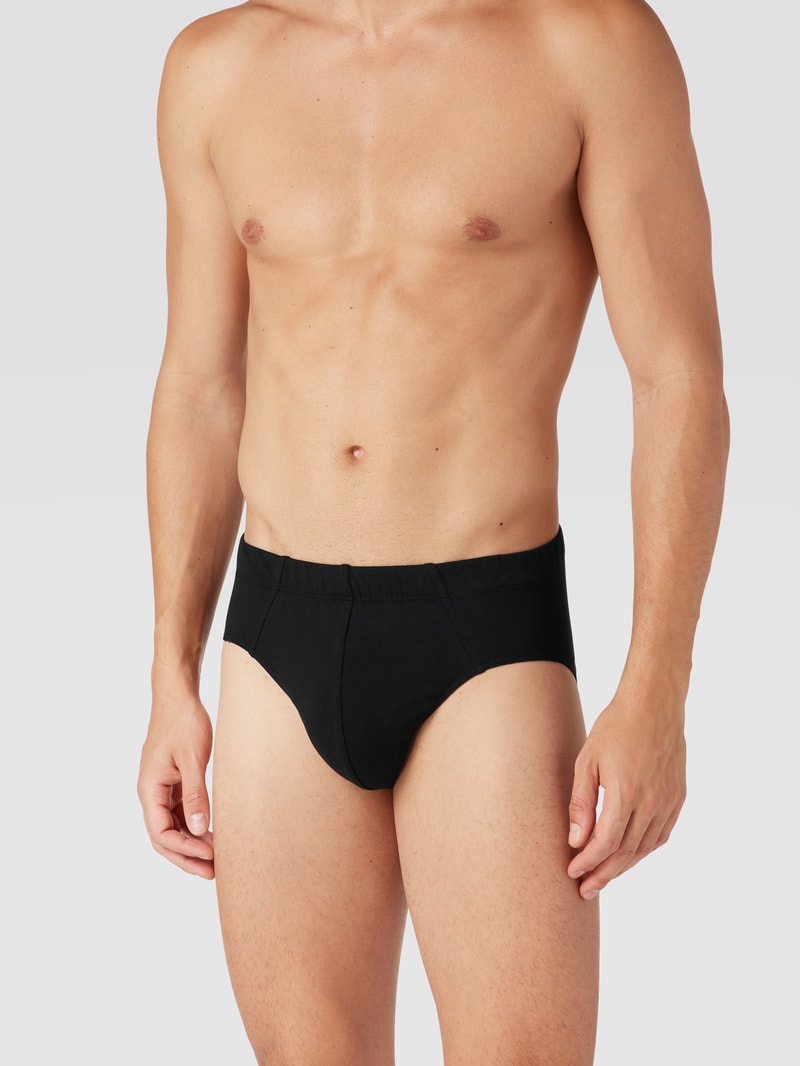 Slip mit elastischem Bund Modell 'Supermini' im 3er-Pack in schwarz