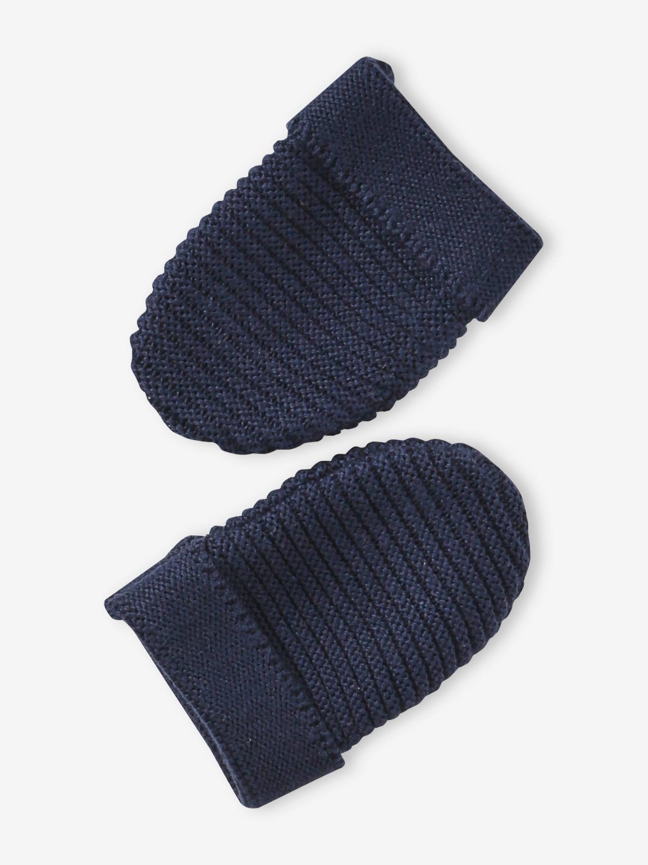 Vertbaudet Baby-Set: Mütze, Fäustlinge & Schühchen im Geschenkbeutel Oeko Tex - marine