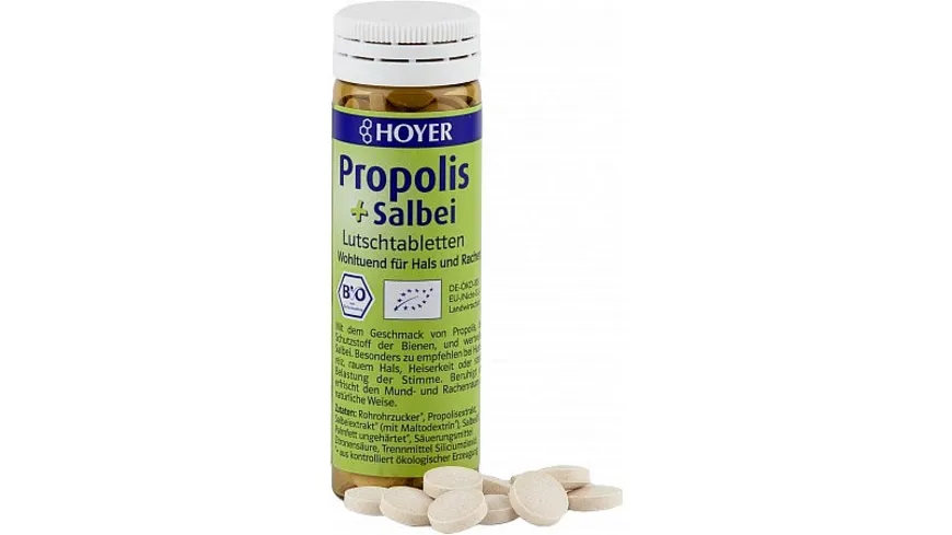 HOYER Propolis + Salbei Lutschtabletten Bio 30 g